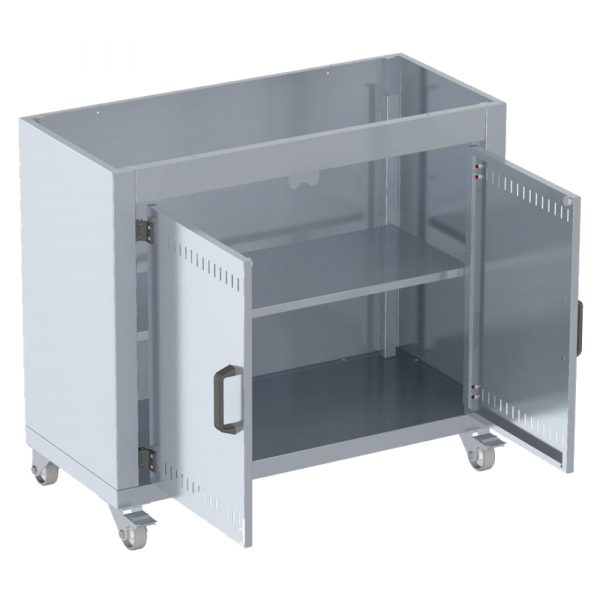 Base cabinet serie s 2 shelves, door and wheels - 800x450x890 mm - 53A325N0 Eurast
