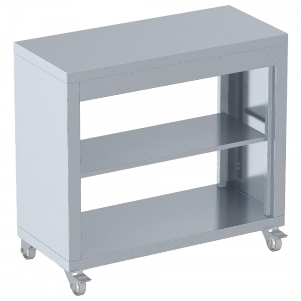 Support table 2 shelves and wheels - 800x450x930 mm - 53532EN0 Eurast