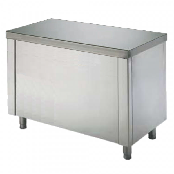Mueble neutro liso self-service 2 estantes 1200x700x850 mm